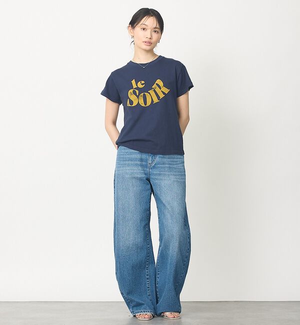 abahouse mavie「甘編み天竺ロゴTシャツ」|Tシャツ・カットソー|