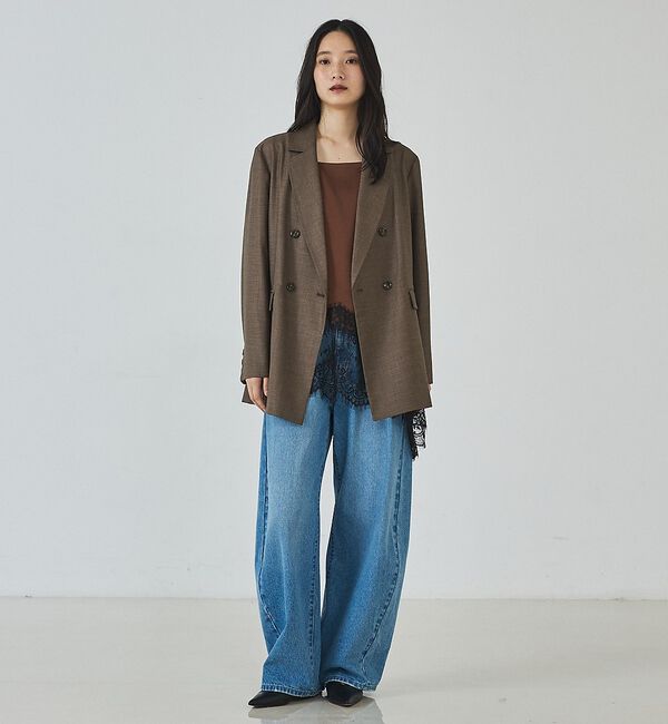 abahouse mavie「【セットアップ対応】ライトメランジダブルジャケット」|その他|