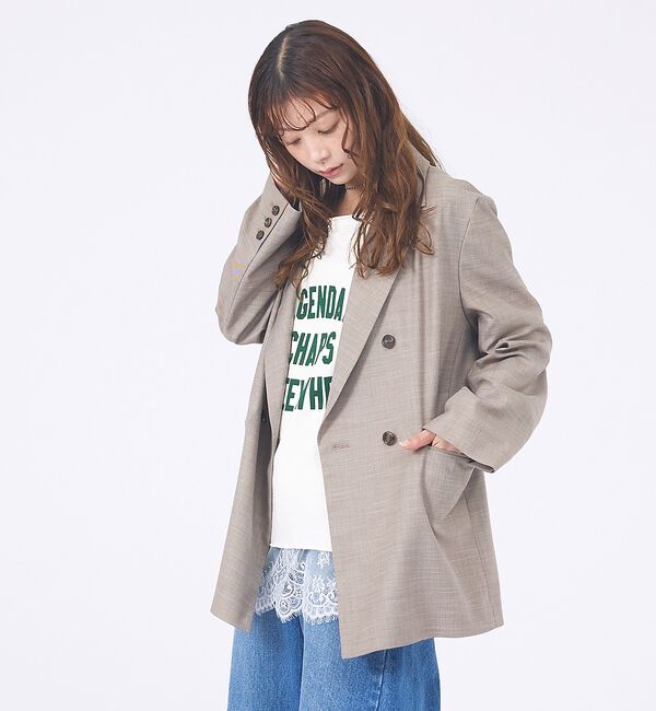 abahouse mavie「【セットアップ対応】ライトメランジダブルジャケット」|その他|