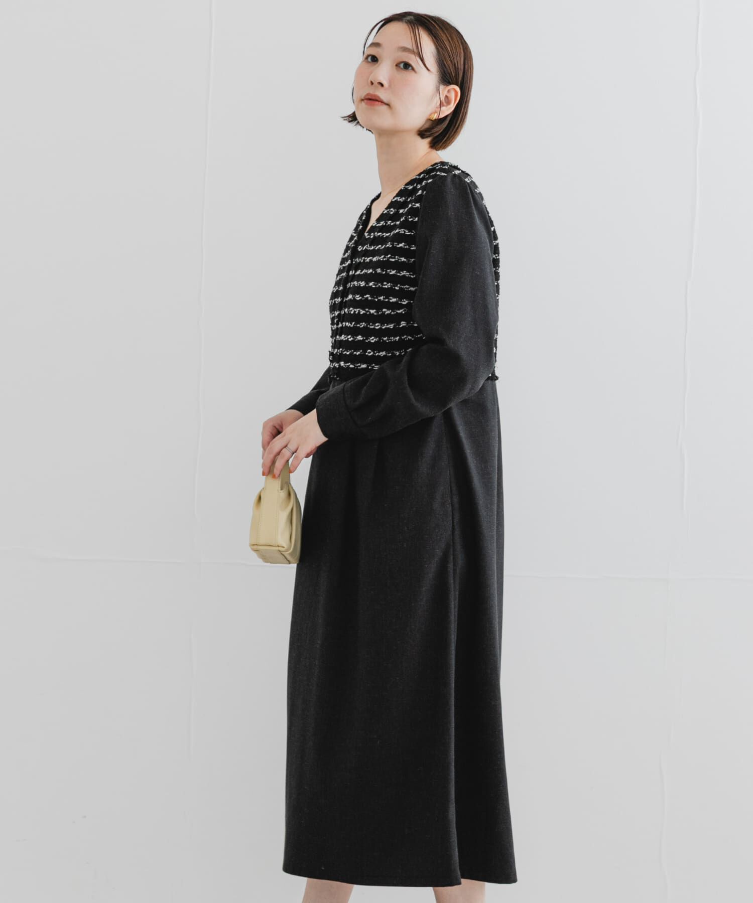 URBAN RESEARCH ROSSO「F by ROSSO　ツイードドッキングワンピース」|ワンピース|