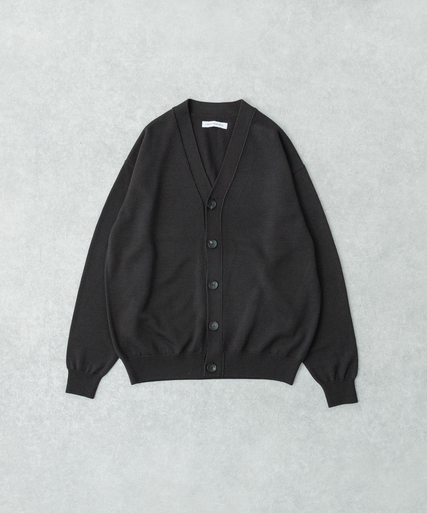 URBAN RESEARCH「CASH FEEL W/MID CARDIGAN」|カーディガン|ブラウン