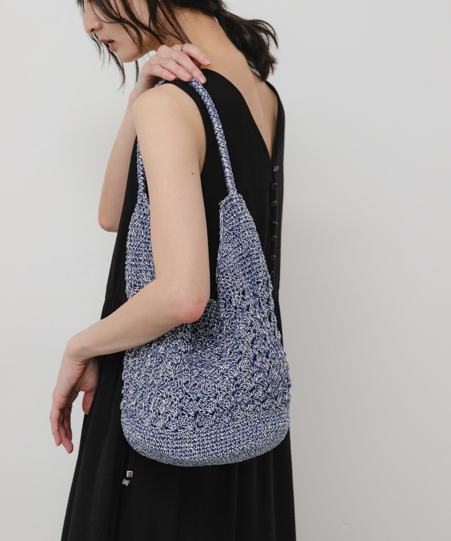 SENSE OF PLACE by URBAN RESEARCH「メタリックヤーンバッグ」|かごバッグ|