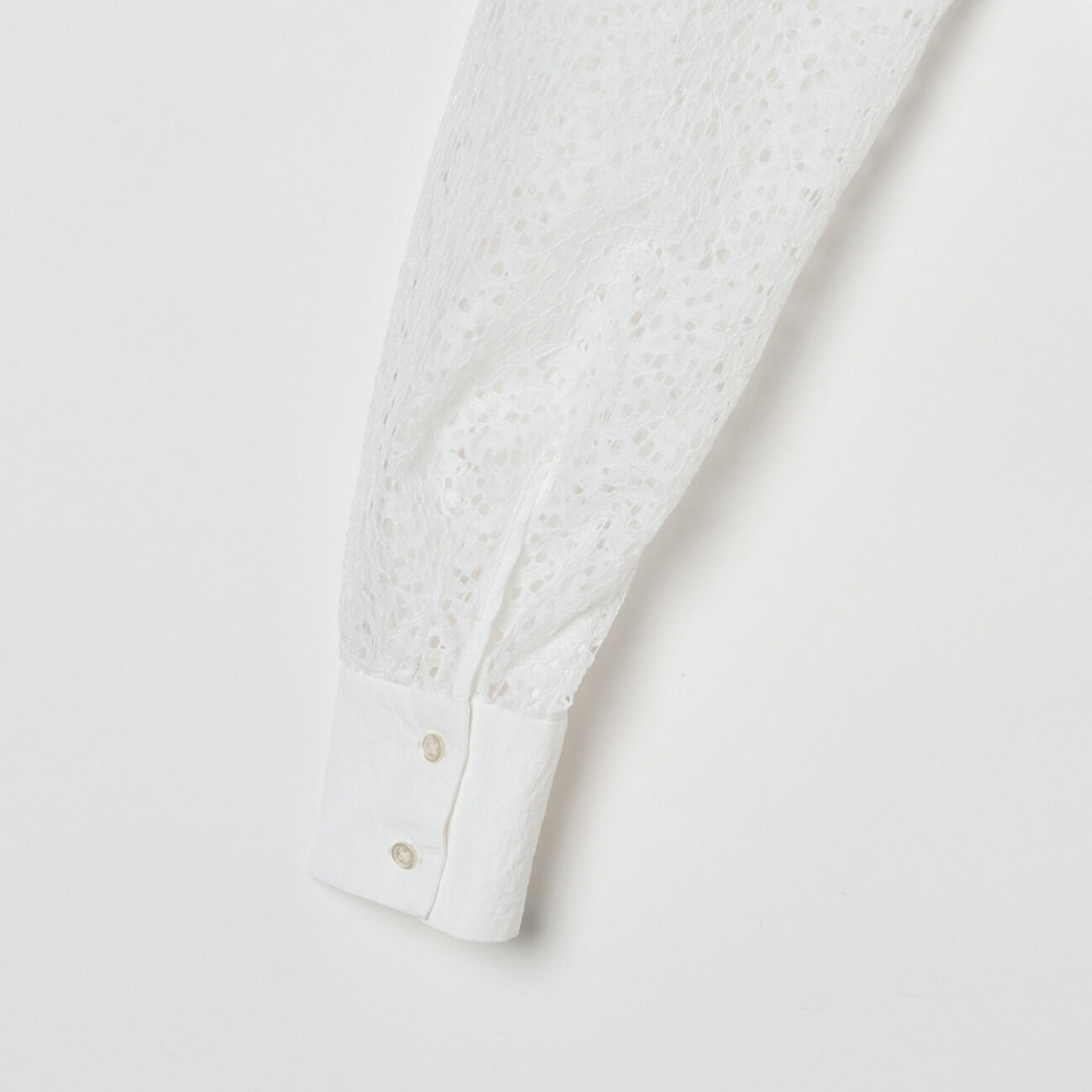 HELIOPOLE「HELIOPOLE LACE COLLARLESS SHIRT」|シャツ・ブラウス|