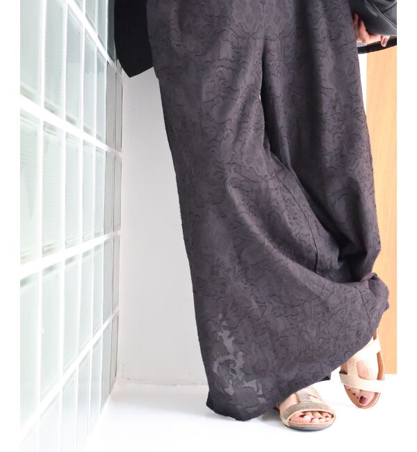  「ジャガードフレアスリットパンツ」|その他|