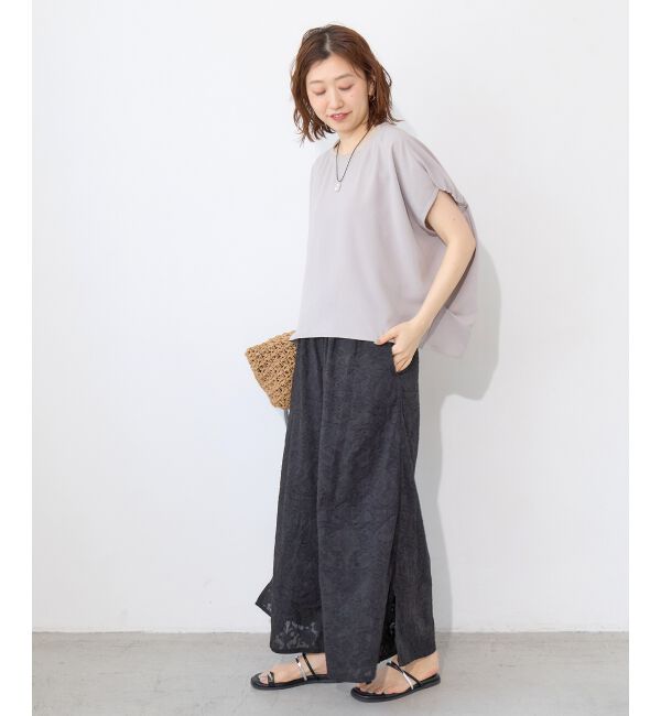  「ジャガードフレアスリットパンツ」|その他|