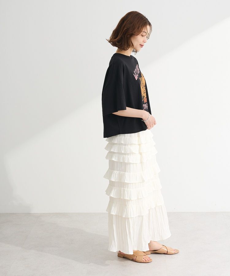 Green Parks「・DOUBLE FLAGS レオパードプリントTEE」|Tシャツ・カットソー|
