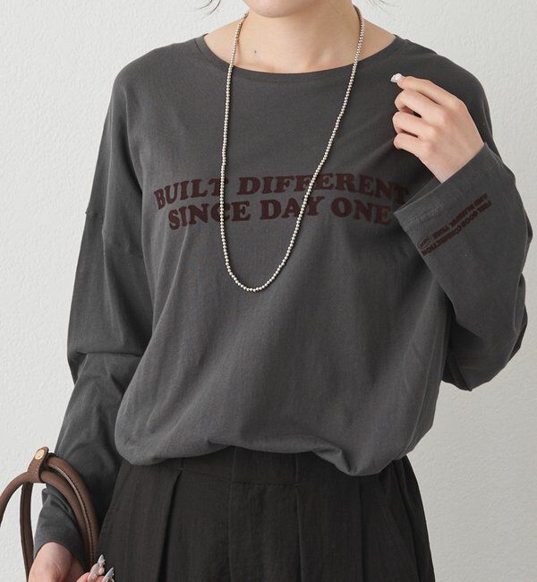 「【F&B】オーガニックコットンシアーガーゼカットソー」|Tシャツ・カットソー|チャコールグレー