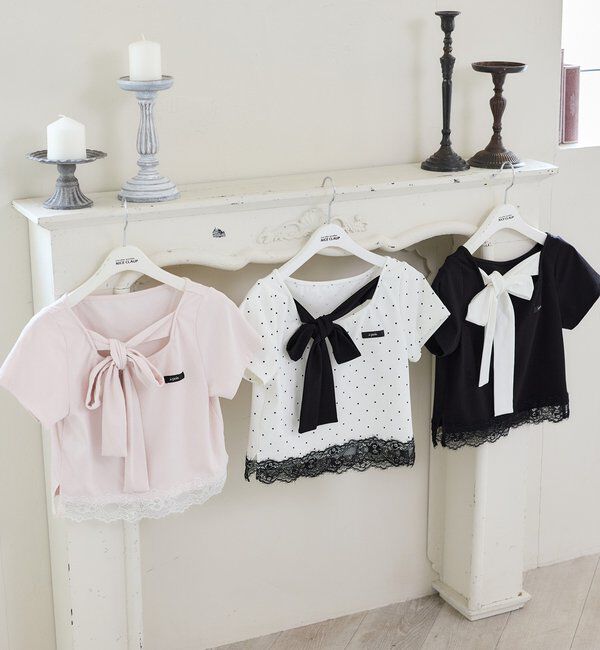  「【Lace Collection】裾レースリボンTee」|プルオーバー|