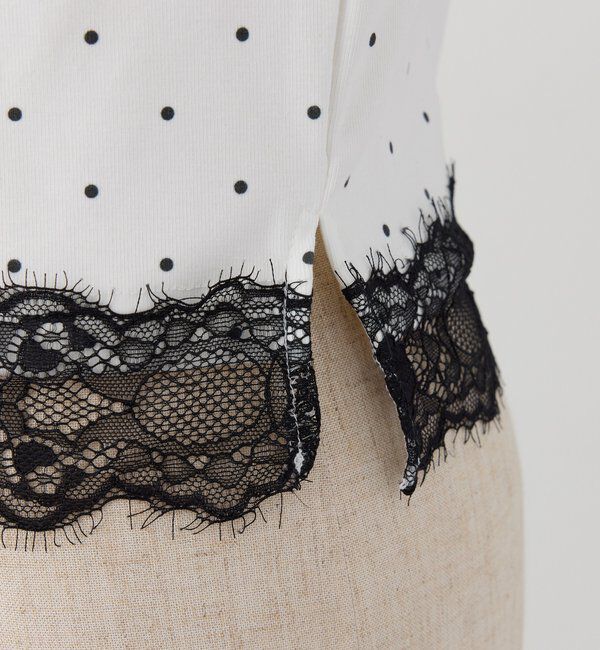  「【Lace Collection】裾レースリボンTee」|プルオーバー|