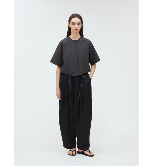 mizuiro ind「mizuiro ind ドローストリングシャツ」|シャツ・ブラウス|