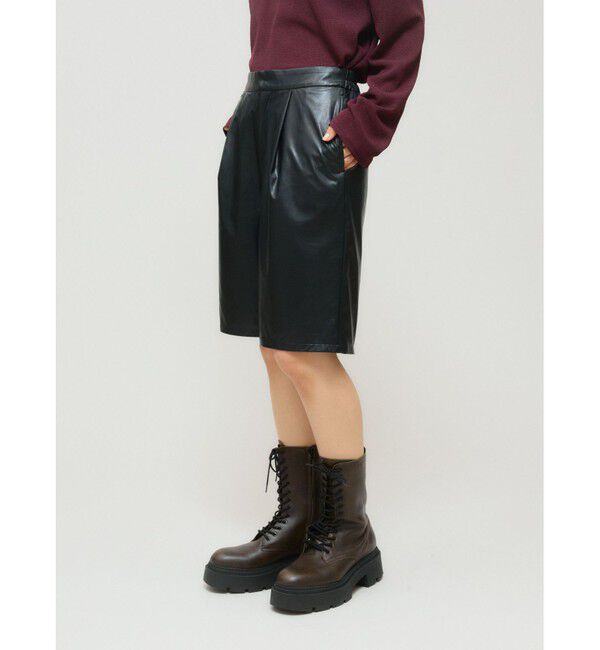 MIDIUMISOLID「MIDIUMISOLID for Ladies シンセティックレザーショートパンツ」|その他|
