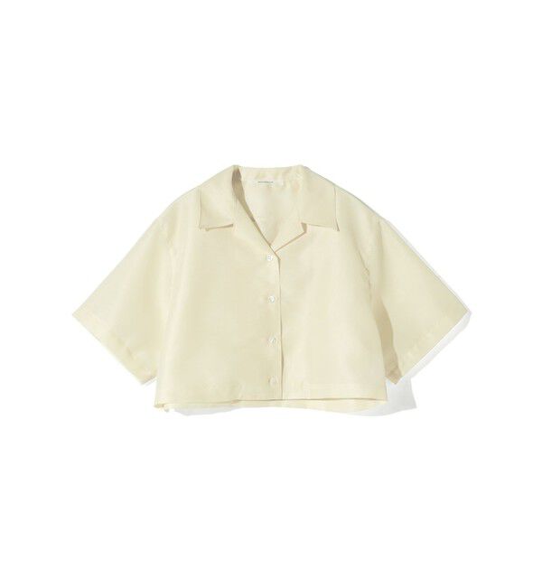 MIDIUMISOLID「MIDIUMISOLID for Ladies シアーオープンカラーシャツ」|シャツ・ブラウス|