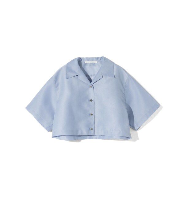MIDIUMISOLID「MIDIUMISOLID for Ladies シアーオープンカラーシャツ」|シャツ・ブラウス|