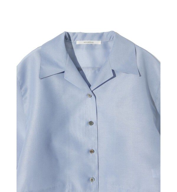 MIDIUMISOLID「MIDIUMISOLID for Ladies シアーオープンカラーシャツ」|シャツ・ブラウス|
