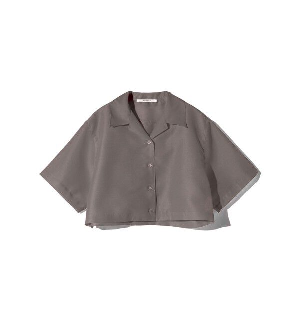 MIDIUMISOLID「MIDIUMISOLID for Ladies シアーオープンカラーシャツ」|シャツ・ブラウス|