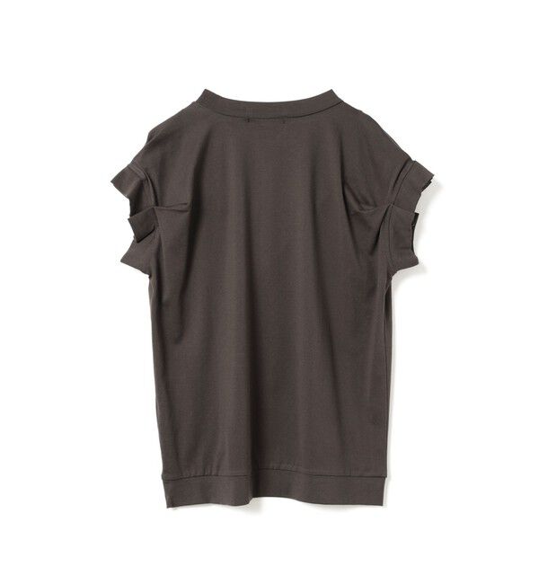 mizuiro ind「mizuiro ind フリルスリーブクルーネックプルオーバー」|Tシャツ・カットソー|