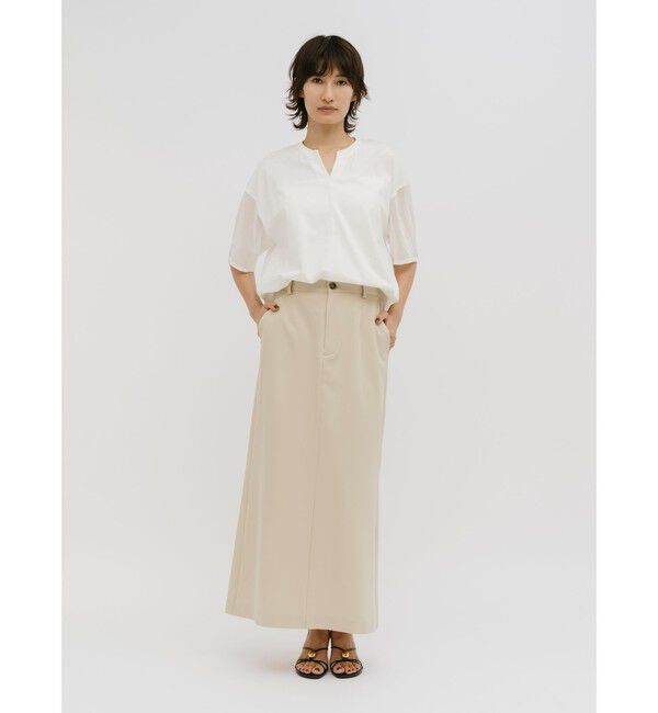 MIDIUMISOLID「MIDIUMISOLID for Ladies シアースリーブスキッパープルオーバー」|Tシャツ・カットソー|