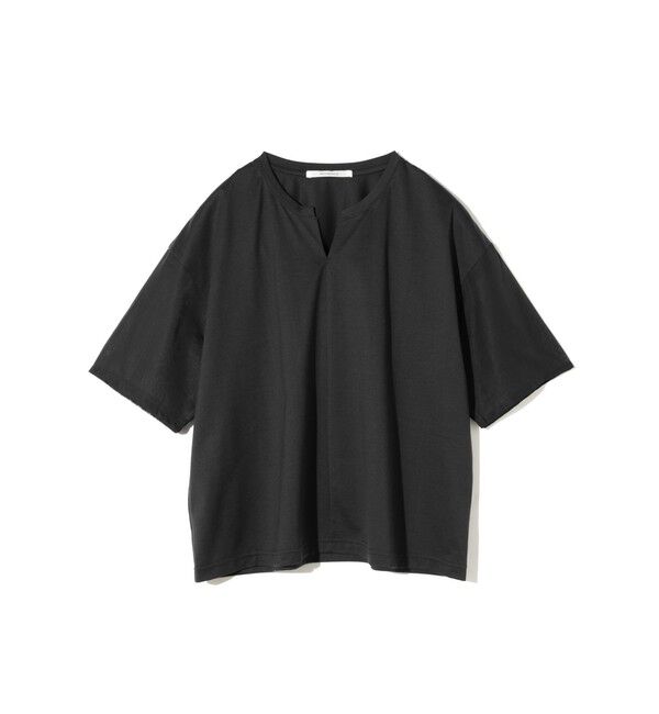 MIDIUMISOLID「MIDIUMISOLID for Ladies シアースリーブスキッパープルオーバー」|Tシャツ・カットソー|ブラック