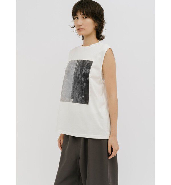 MIDIUMISOLID「MIDIUMISOLID for Ladies フォグフォイルノースリーブトップス」|Tシャツ・カットソー|
