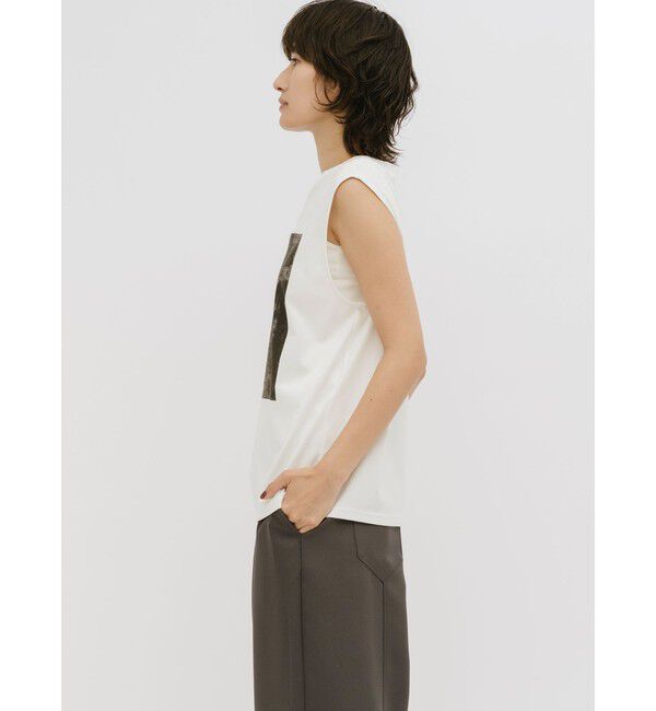 MIDIUMISOLID「MIDIUMISOLID for Ladies フォグフォイルノースリーブトップス」|Tシャツ・カットソー|