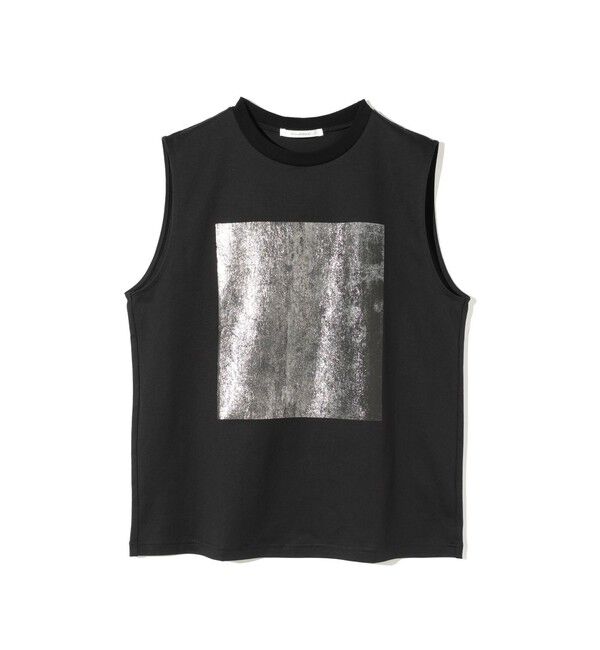 MIDIUMISOLID「MIDIUMISOLID for Ladies フォグフォイルノースリーブトップス」|Tシャツ・カットソー|ブラック
