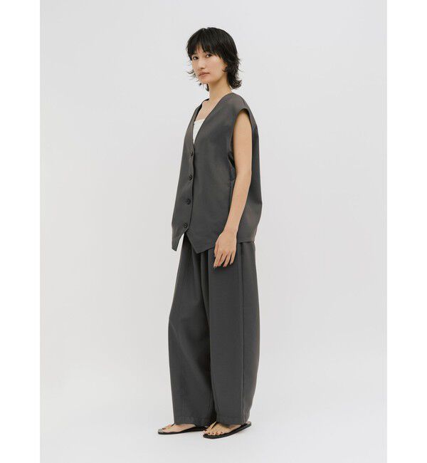 MIDIUMISOLID「MIDIUMISOLID for Ladies コクーンフォームベスト」|ベスト・ジレ|