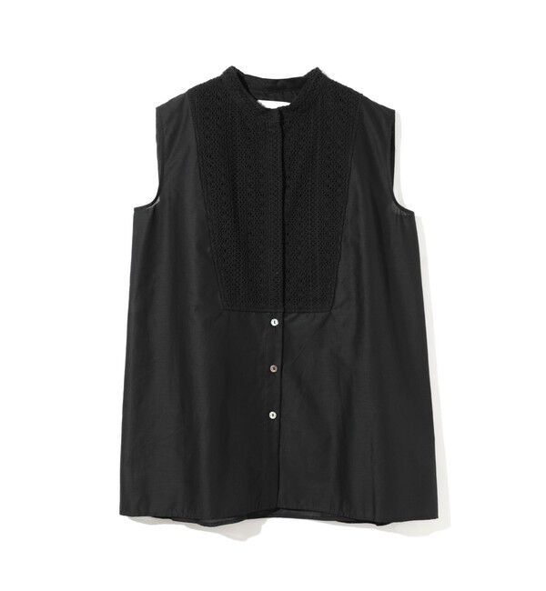 MIDIUMISOLID「MIDIUMISOLID for Ladies レース付きワイドシャツ」|シャツ・ブラウス|