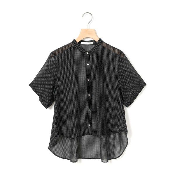 MARMARMAR「MARMARMAR バックフレアハーフスリーブシャツ」|シャツ・ブラウス|