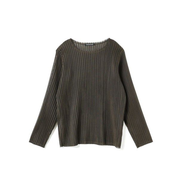 mizuiro ind「mizuiro ind プリーツライククルーネックプルオーバー」|Tシャツ・カットソー|