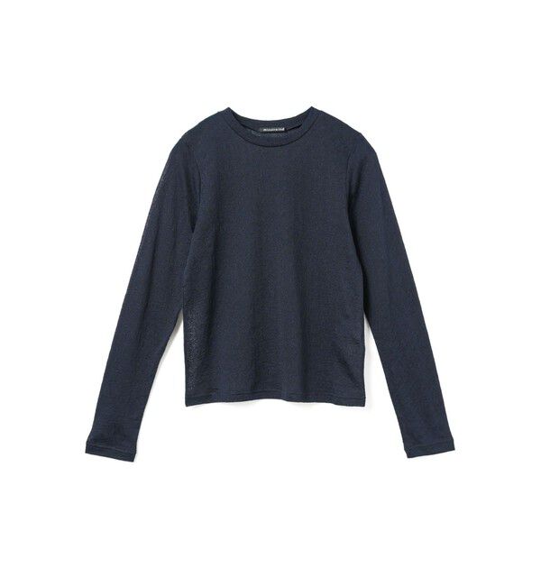 mizuiro ind「mizuiro ind レースジャカードプルオーバー」|Tシャツ・カットソー|ネイビー