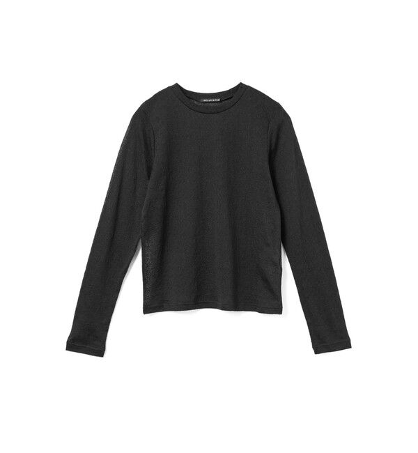 mizuiro ind「mizuiro ind レースジャカードプルオーバー」|Tシャツ・カットソー|ブラック