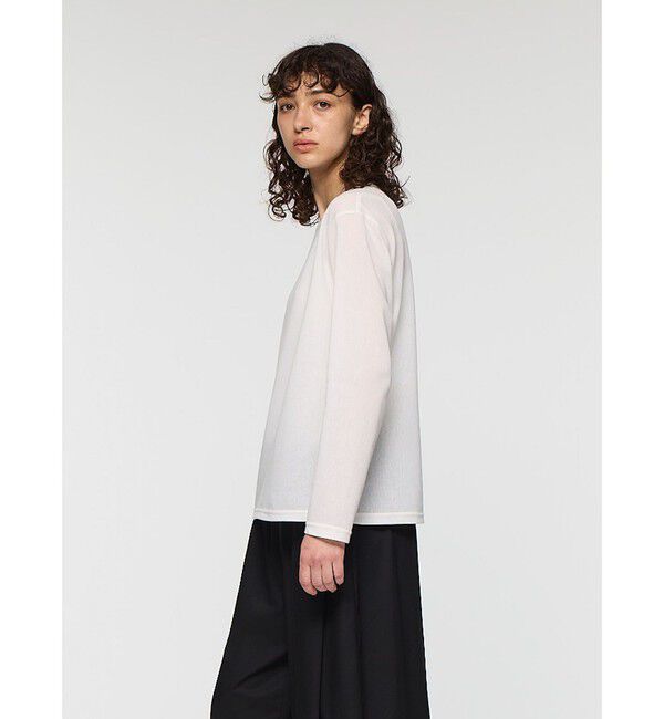 mizuiro ind「mizuiro ind トリコットロングスリーブクルーネックTシャツ」|Tシャツ・カットソー|