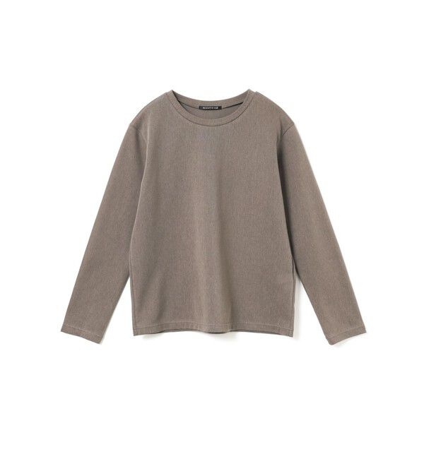 mizuiro ind「mizuiro ind トリコットロングスリーブクルーネックTシャツ」|Tシャツ・カットソー|ダークベージュ