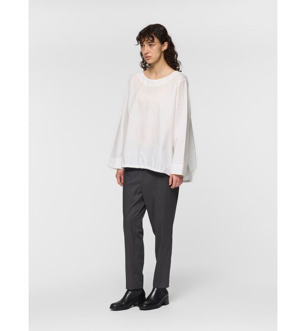 mizuiro ind「mizuiro ind ドローストリングクルーネックプルオーバー」|Tシャツ・カットソー|