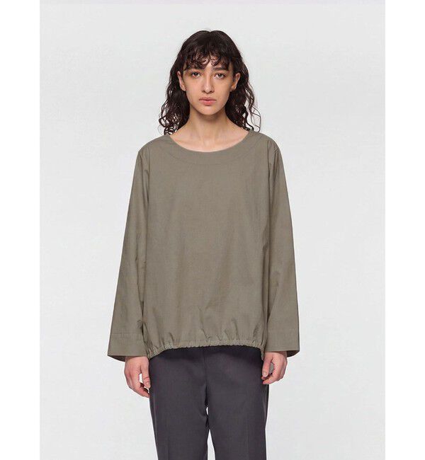 mizuiro ind「mizuiro ind ドローストリングクルーネックプルオーバー」|Tシャツ・カットソー|
