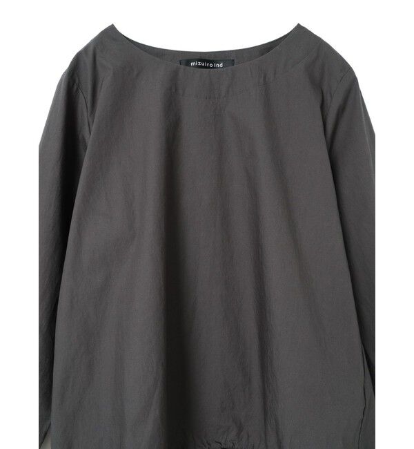 mizuiro ind「mizuiro ind ドローストリングクルーネックプルオーバー」|Tシャツ・カットソー|