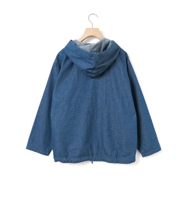 MidiUmi「MidiUmi デニムフードシャツ」|シャツ・ブラウス|