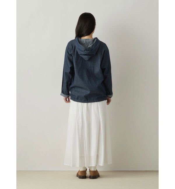MidiUmi「MidiUmi デニムフードシャツ」|シャツ・ブラウス|