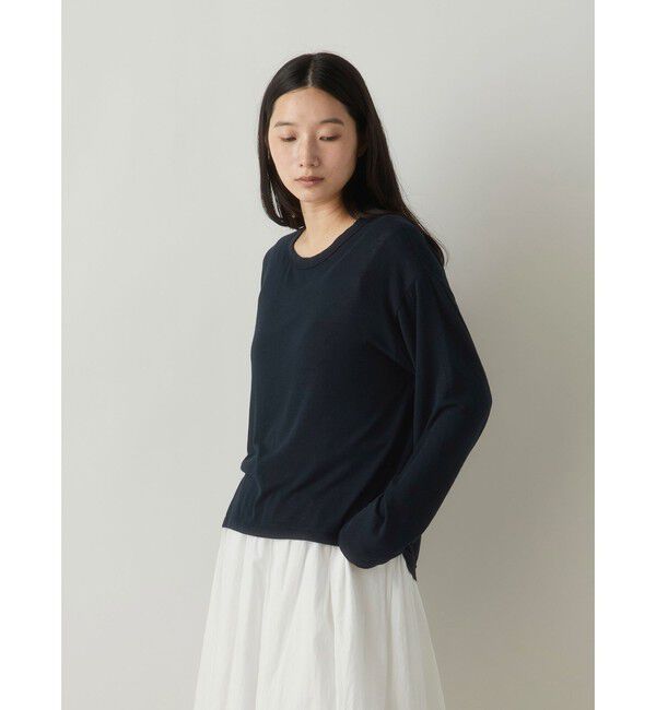 MidiUmi「MidiUmi スムースウールブレンドプルオーバー」|Tシャツ・カットソー|