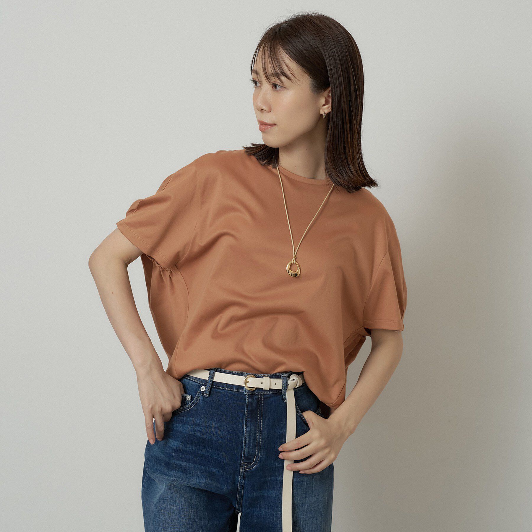 UNTITLED「【汗染み防止/接触冷感】ドルマンプルオーバー」|Tシャツ・カットソー|