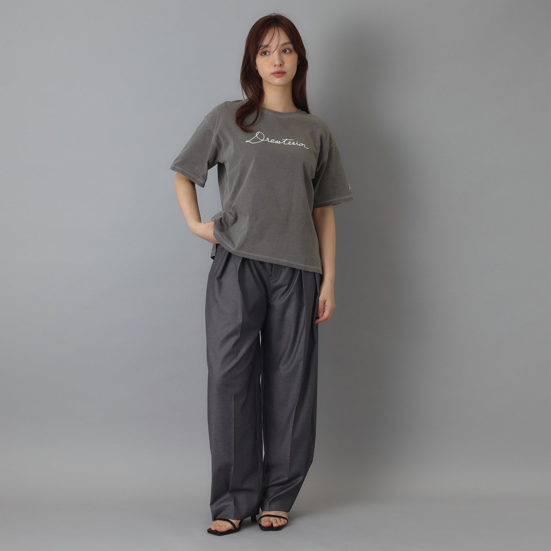 DRESSTERIOR「インディゴ天竺ロゴTシャツ」|Tシャツ・カットソー|
