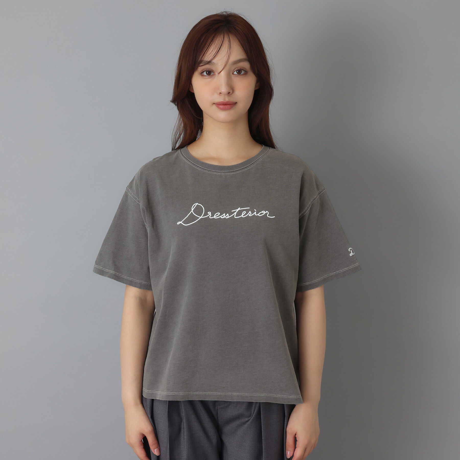 DRESSTERIOR「インディゴ天竺ロゴTシャツ」|Tシャツ・カットソー|