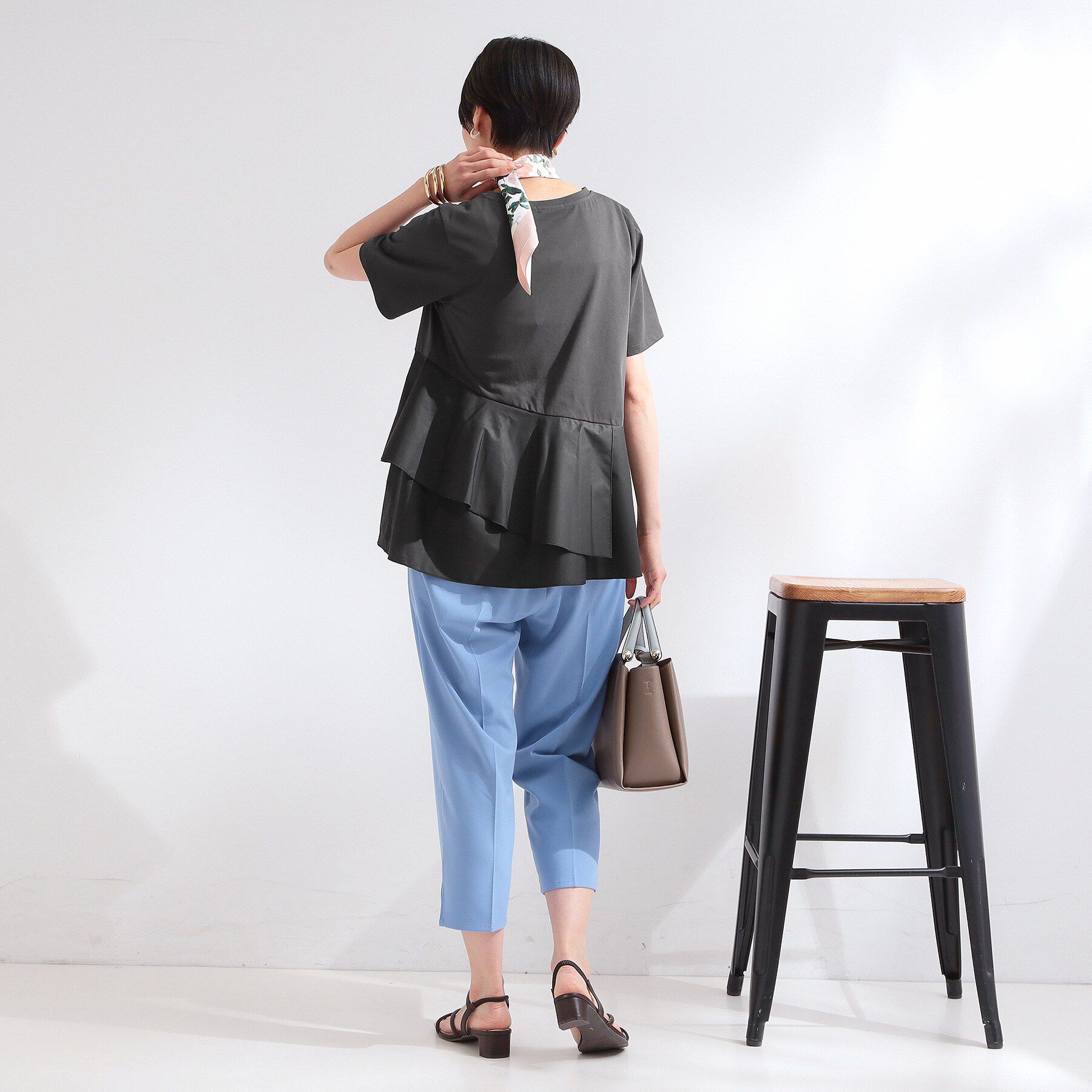 OPAQUE.CLIP「ペプラムドッキングカットソー【洗濯機OK】」|Tシャツ・カットソー|
