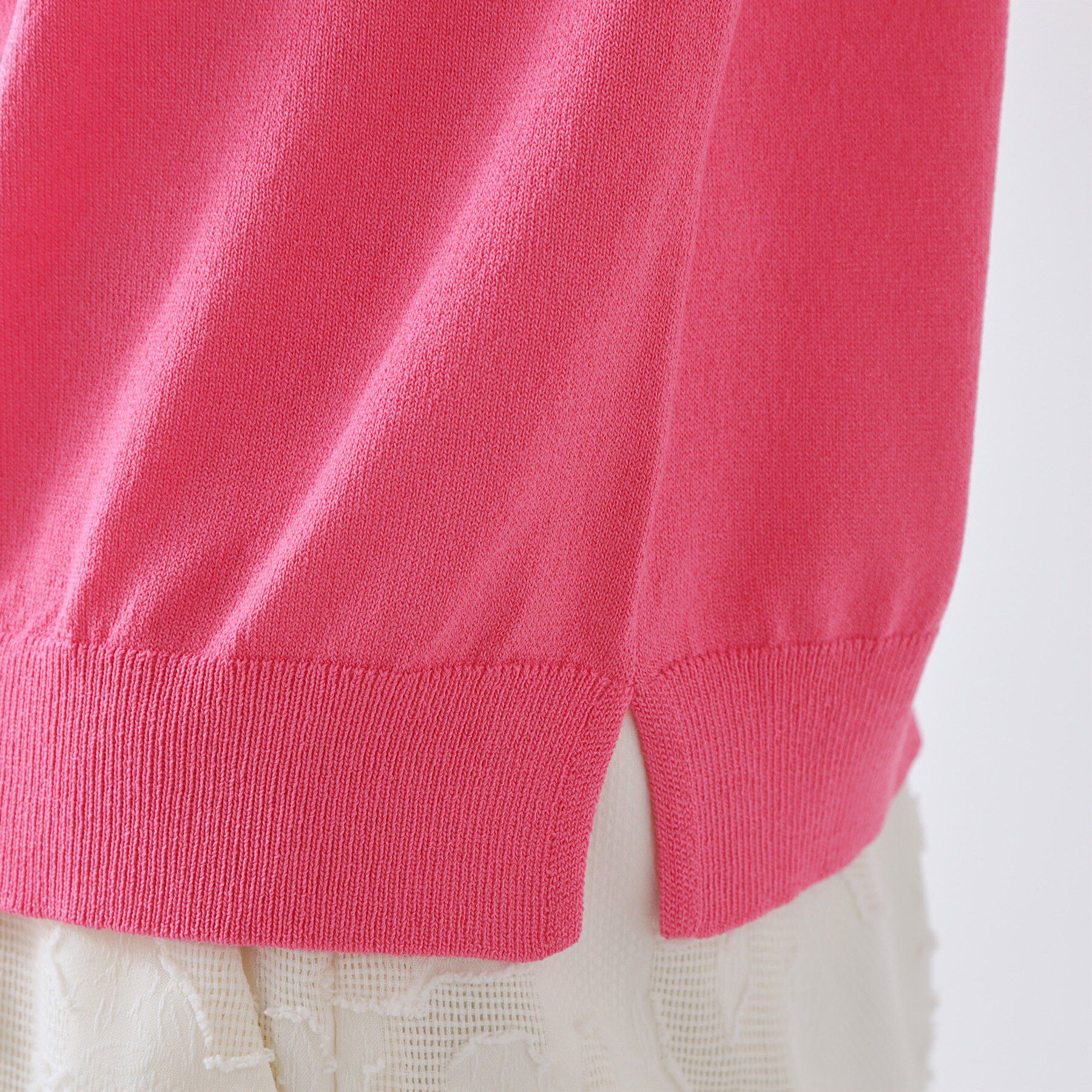 THE SHOP TK「【さらっとタッチ】風通しのいい Vネックサマーニット」|ニット・セーター|