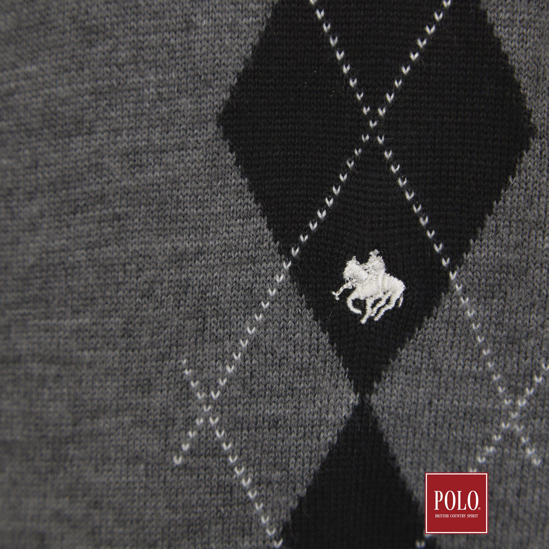 THE SHOP TK「POLO BCS/アーガイル5分袖ニット」|ニット・セーター|