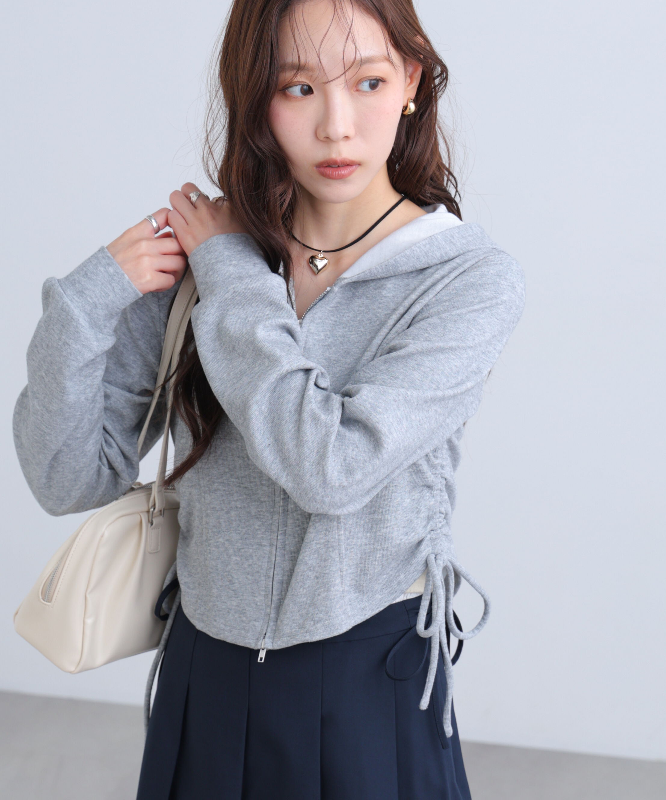  「サイドドロストコンパクトパーカー」|Tシャツ・カットソー|