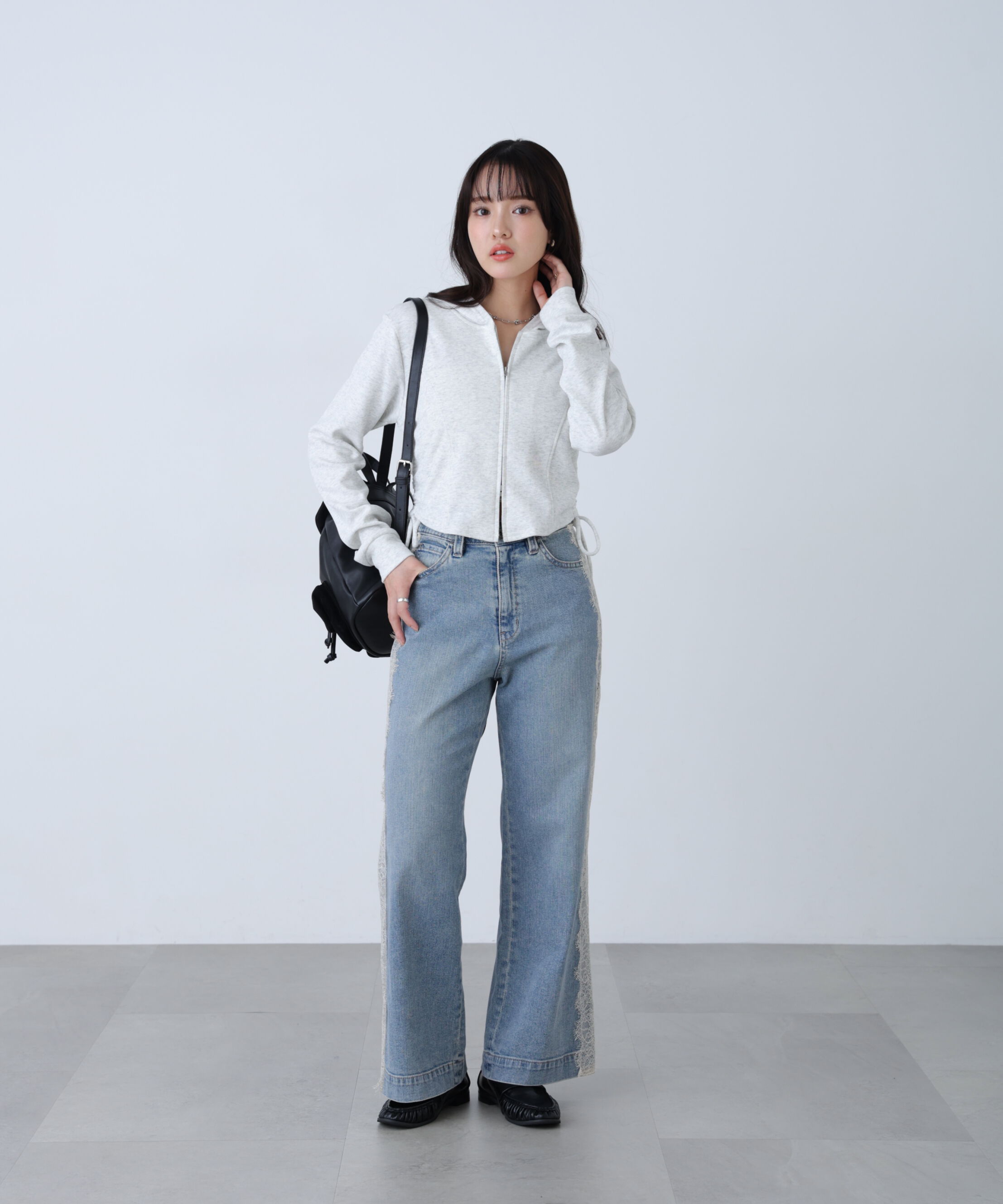  「サイドドロストコンパクトパーカー」|Tシャツ・カットソー|