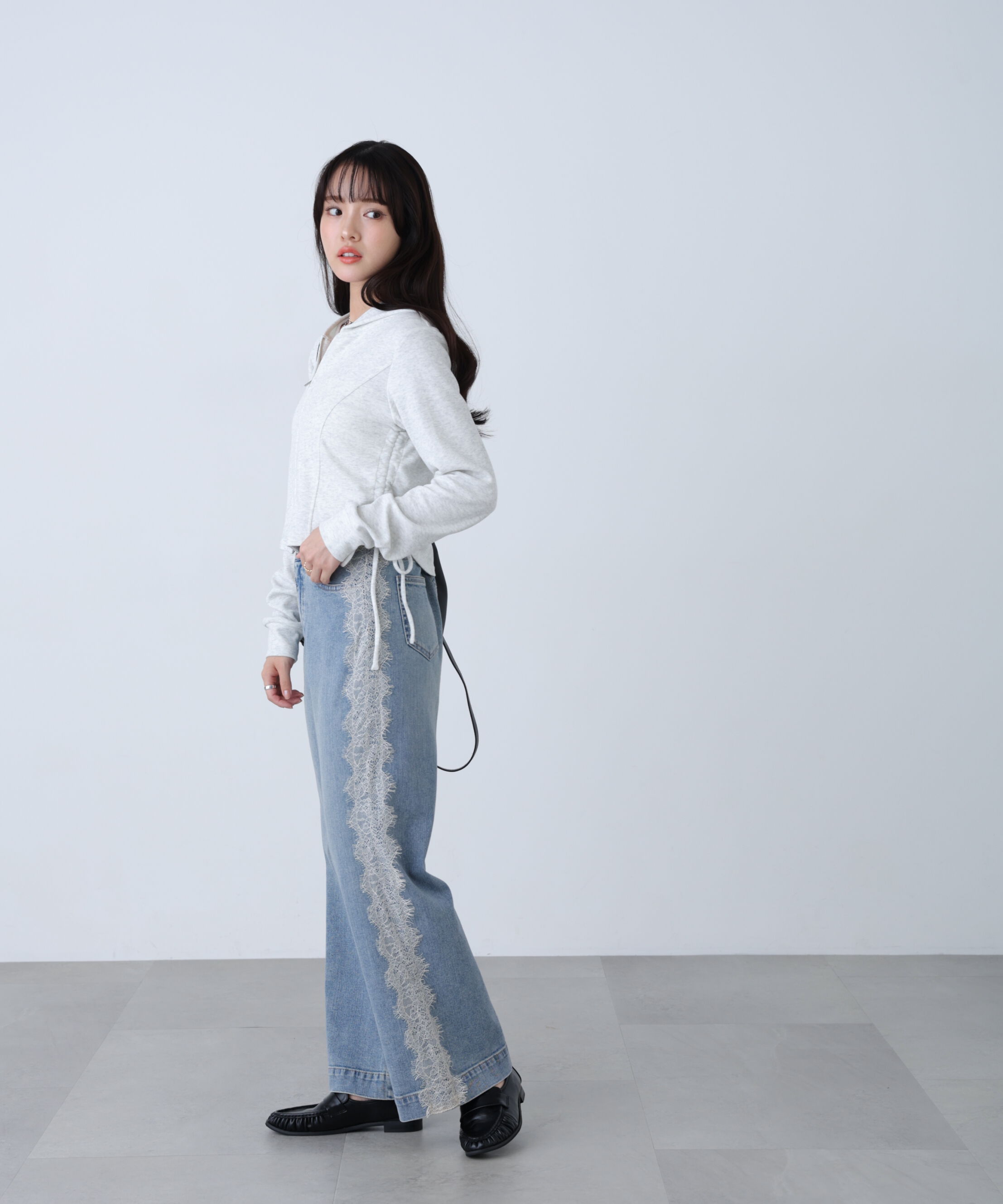  「サイドドロストコンパクトパーカー」|Tシャツ・カットソー|
