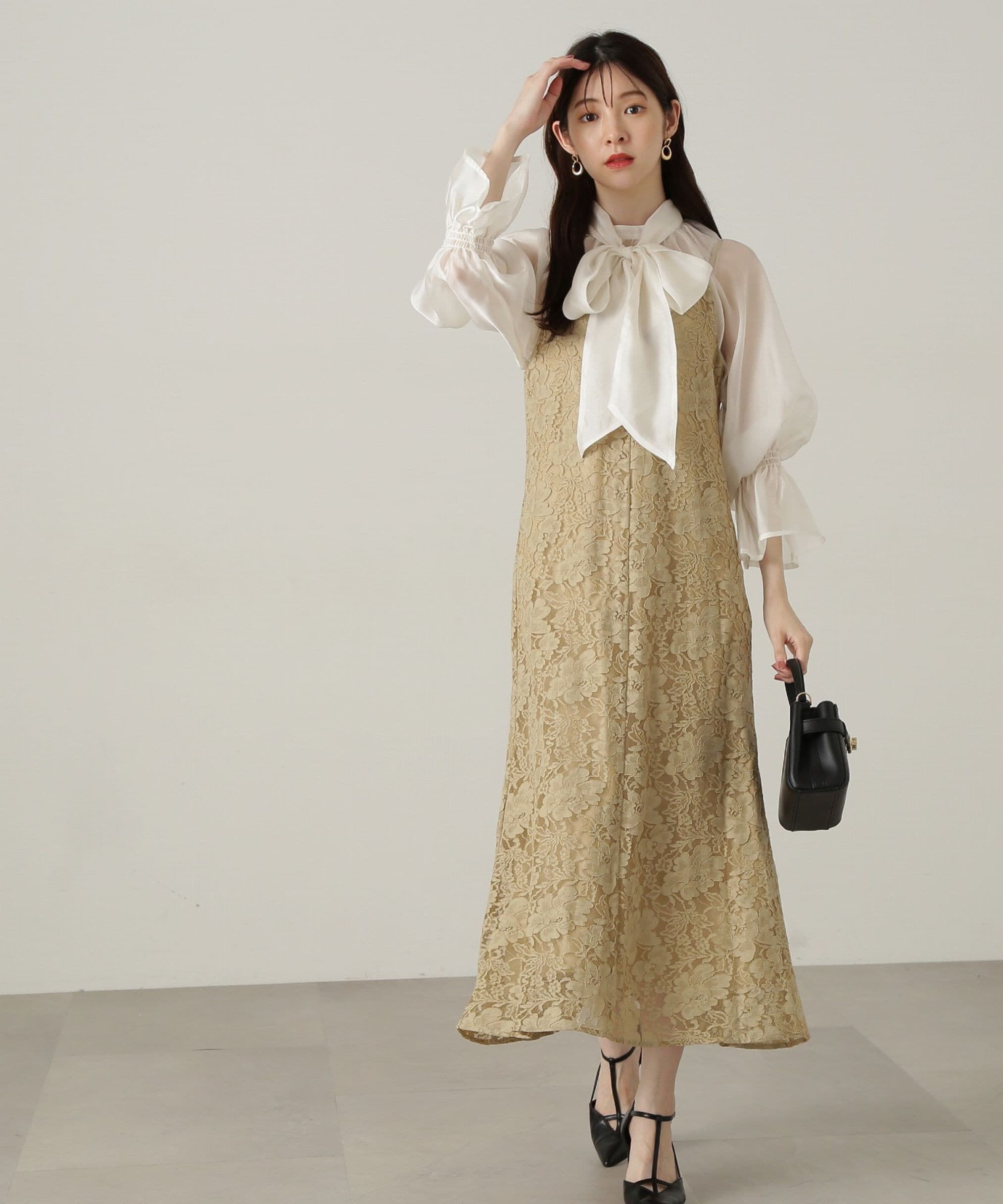 PROPORTION BODY DRESSING「2wayシアーボウタイブラウス24AW」|シャツ・ブラウス|
