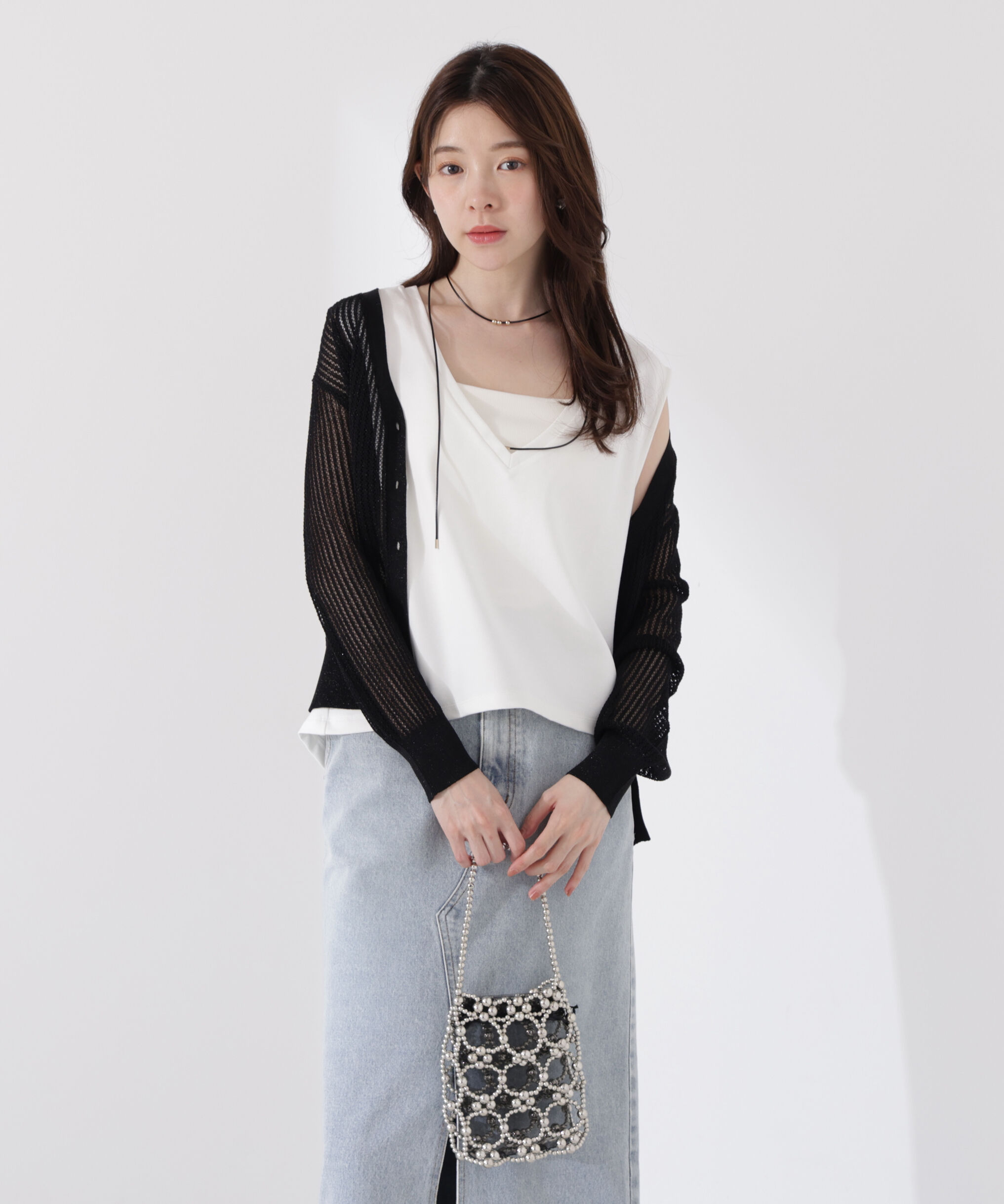 PROPORTION BODY DRESSING「＜ウォッシャブル＞Vネックフォルムカットソー」|Tシャツ・カットソー|
